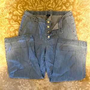 JJill light weight wide leg jeans.
